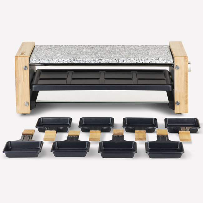 raclette et pierre à cuire 8 personnes design bois